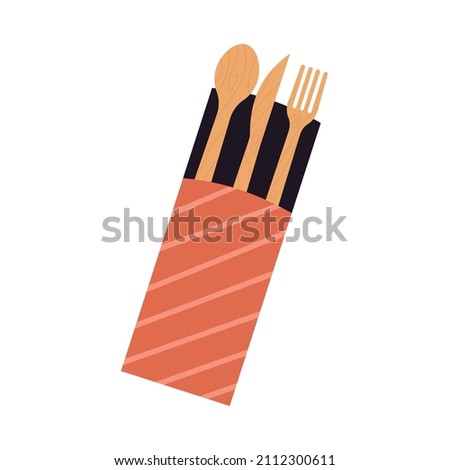 Similar – Image, Stock Photo Eco fork made of wood instead of plastic for party, events and food to go
