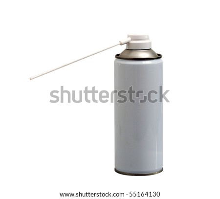 Gray Bottle Of Clean Air Spray On The White Background Stock Photo ...