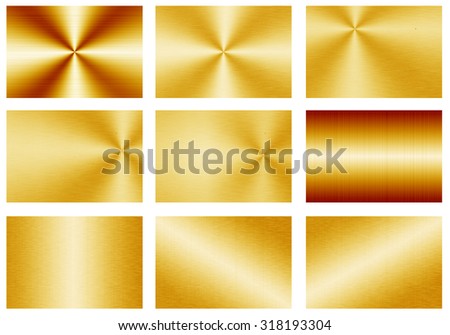 Gold metal background of brushed steel plate