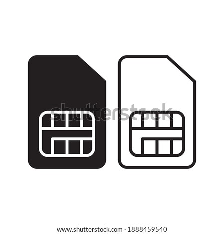 sim card vector icon concept