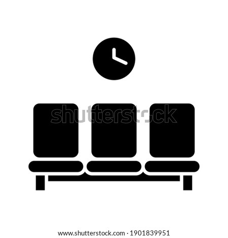 Waiting room vector line icon, linear concept, outline sign, symbol on white background color editable