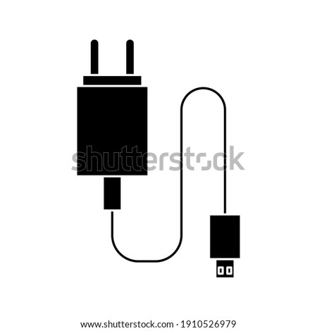 charger Flat icon on white background