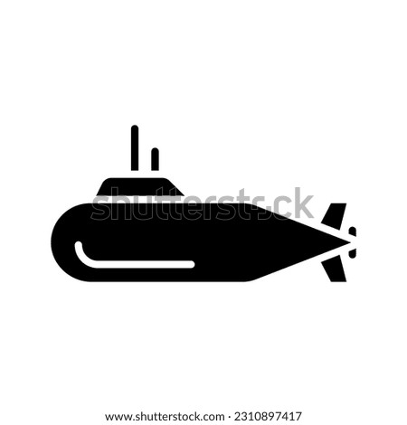 Submarine vector icon color editable