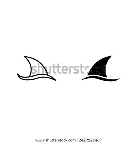 shark fin icon. shark fin icon for web and app color editable