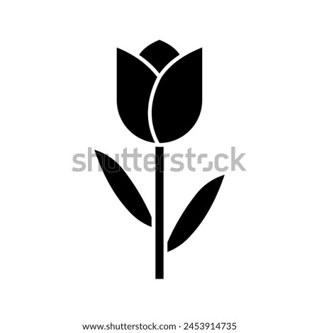 tulip icon vector color editable