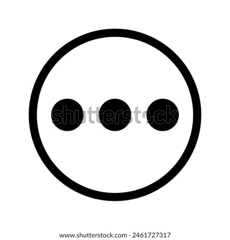 ellipsis icon. Three dots vector color editable