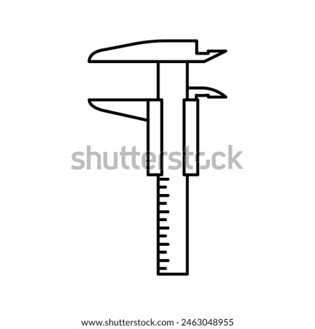 Vernier caliper icon. sign for mobile concept and web design color editable