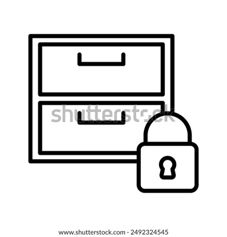 drawer with lock icon color editable