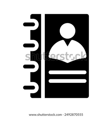 directory icon Address book icon. Contact note flat vector illustration color editable
