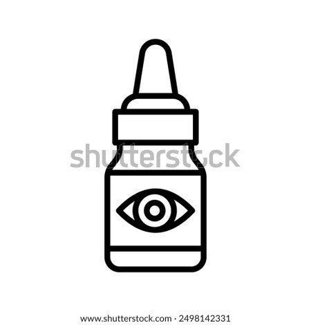 Eye drop icon. Eye drop bottle color editable