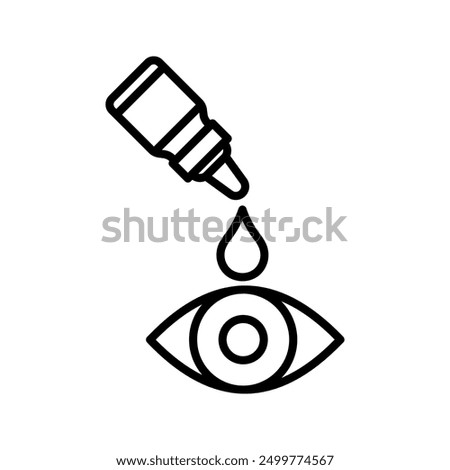 Eye drop icon. Eye drop bottle color editable