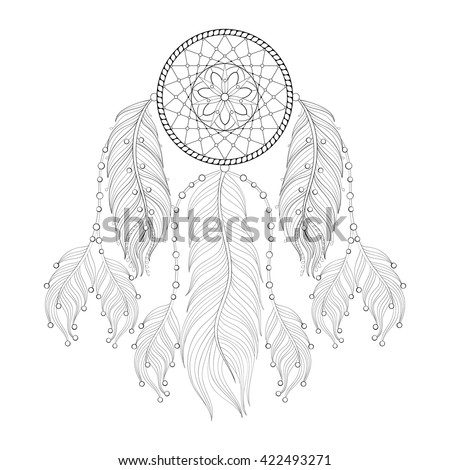 Vector Pics, Examples and Cliparts: Hand drawn graphic about Printable Adult Coloring Pages Dream Catchers referred to as Vector Pictures, Examples and Cliparts: Hand drawn