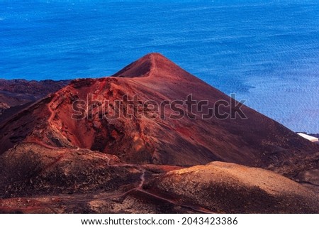 Teneguia Volcano cinder cone in the Island of La Palma, one of the Canary Islands, in the Cumbre Vieja volcano area Foto stock © 