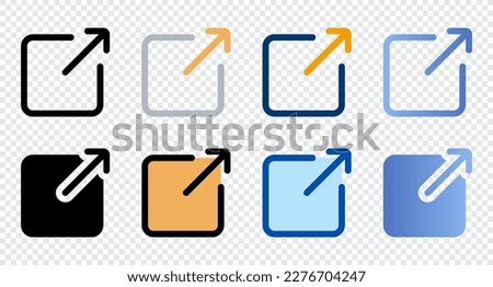 Maximize icons in different style. Maximize icons. Different style icons set. Vector illustration