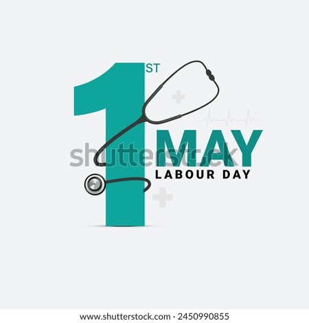 Happy Labour Day Doctor Nurses, Medical Staff, Pharmaceuticals, Clinic, and Hospital, 1st May International Labour Day. Thank You for Your Hard Work. Thank You, Doctors and Nurses. Workers Day 
