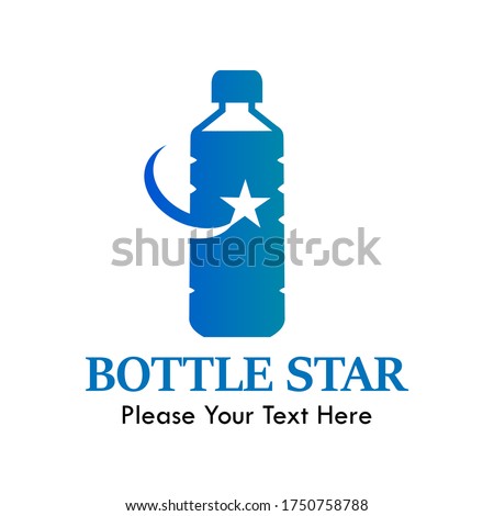 Bottle star logo design template illustration. there are bottle and star