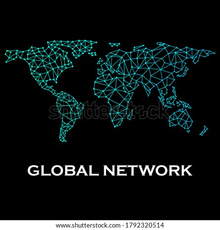 Global network logo template illustration. suitable for communication, global network, website, media, media, connect, marketing, computer etc