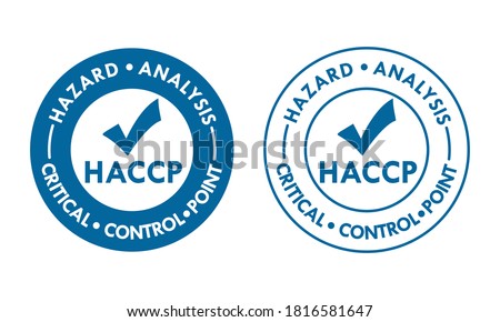 HACCP - Hazard Analysis and Critical Control Points logo template illustration