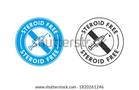 Steroid free badge symbol logo template illustration