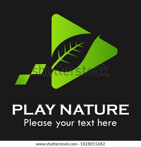 Play nature logo template illustration