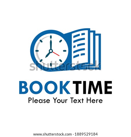 Book time logo template illustration