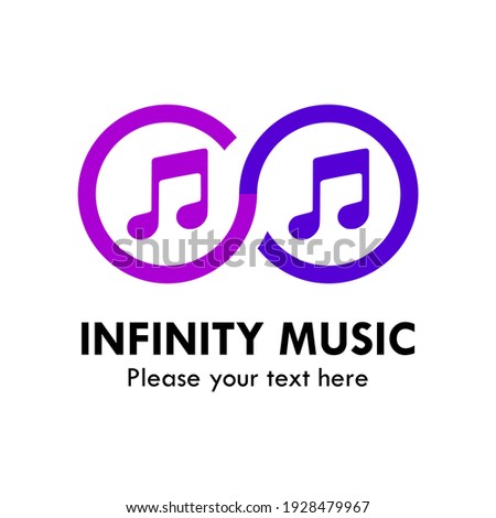 Infinity music logo template illustration