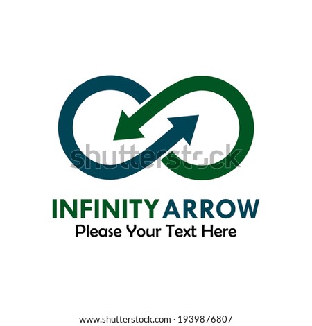 Infinity arrow logo template illustration