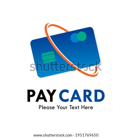 Pay card logo template illustration