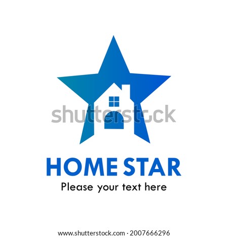 Home star logo template illustration