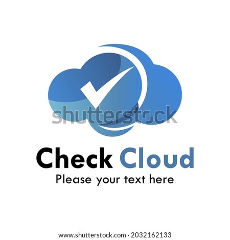 Check cloud logo template illustration