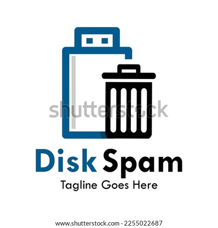 Disk spam logo template illustration