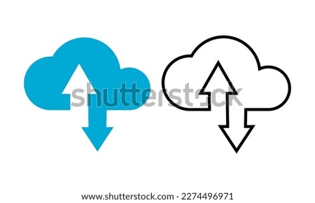 upload and download logo template illustration