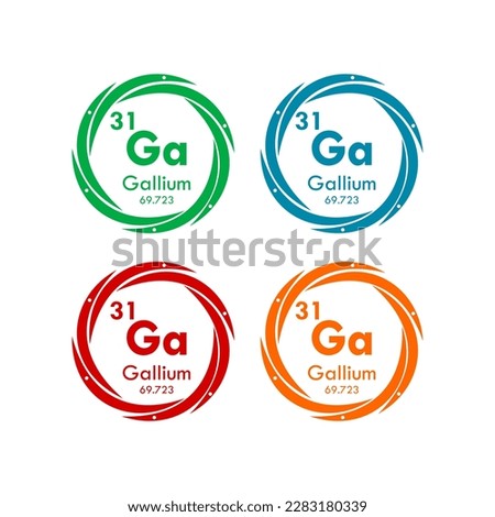 gallium icon set. vector template illustration  for web design