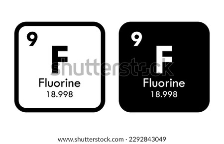 fluorine icon set. vector template illustration  for web design