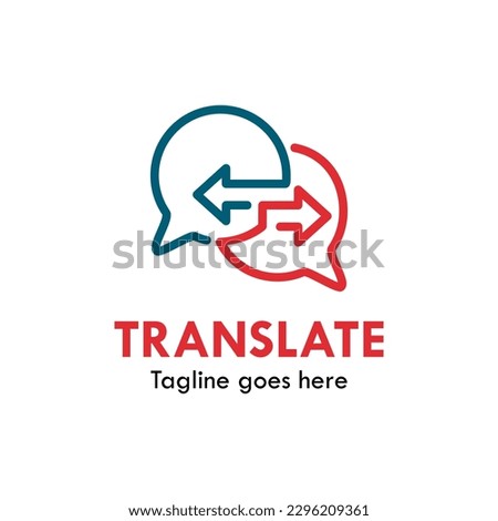 Translate design logo template illustartion