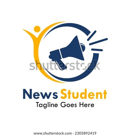 News student design logo template illustration