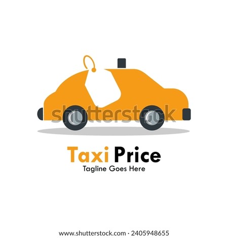 Taxi price design logo template illustration