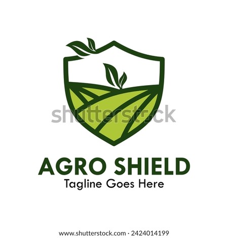 Agro shield logo template illustration