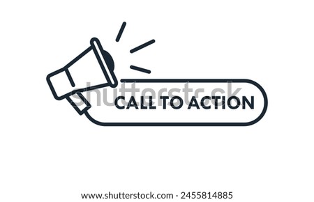 Call to action design logo template illustration