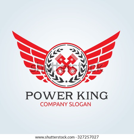 Power King,Automotive Logo,Wing Logo,Vector Logo Template - 327257027