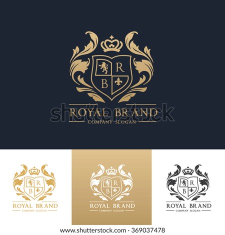 Royal Brand Luxury Crest Logo Template Foto stock © 