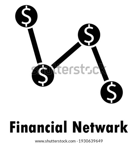 financial netwark icon design vector