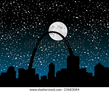 St. Louis skyline at night