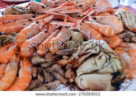 Seafood platter for party