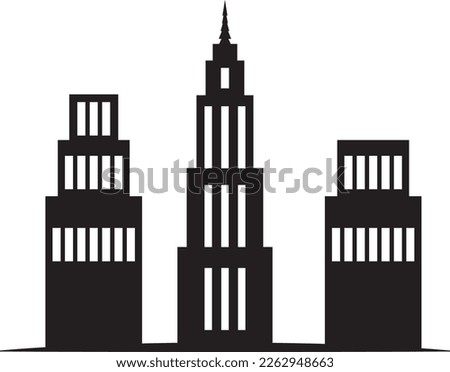 Professionally drawn illustration of city silhouettes on a white background