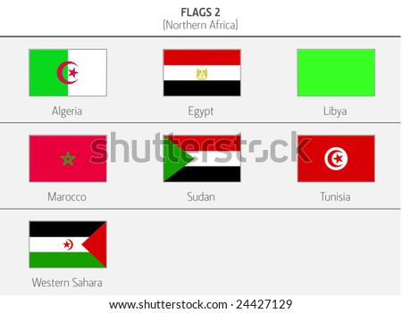 Flags Of Northern Africa Countries 2 Stock Vector Illustration 24427129 ...