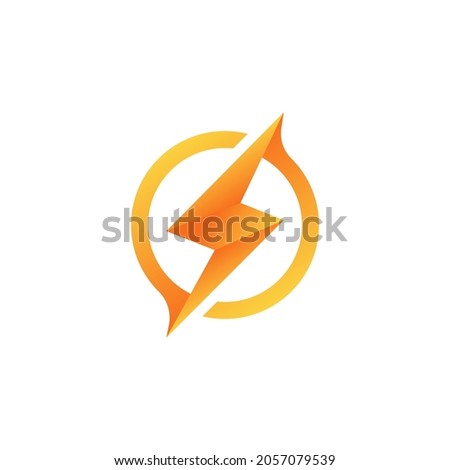Energy Logo. Electric Flash icon. Lightning symbol modern, simple, Suitable for Technology Logo, icon for website design, mobile app, ui, Business and Branding Logo. Design Vector Icon Illustration.