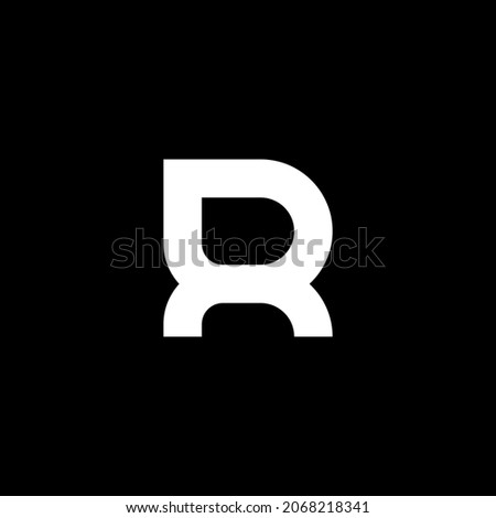 Initial Letter R Logo. Unique Rounded Letter R Logo Vector Design.