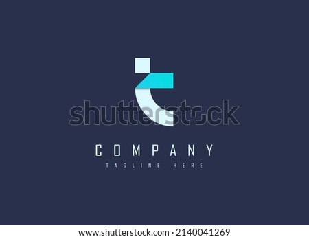Abstract Initial Letter I and T Logo. Geometric Shape Linked Letter Origami Style isolated on Dark Background. Usable for Business, Technology and Branding Logos. Flat Vector Logo Design Template