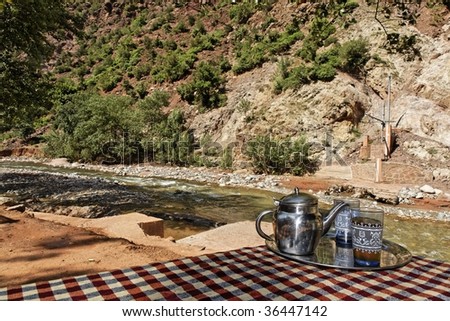 a mint tea on the Ourika Valley Morocco